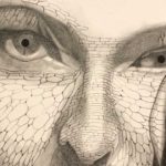 蛇のようなウロコの肌を鉛筆で描く手順（画像で説明）