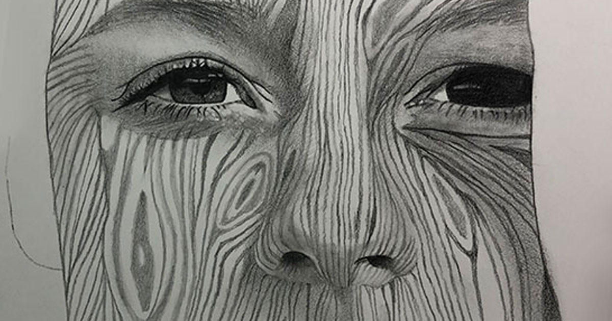 鉛筆画 木目の顔の描き方を解説 パステル画の森